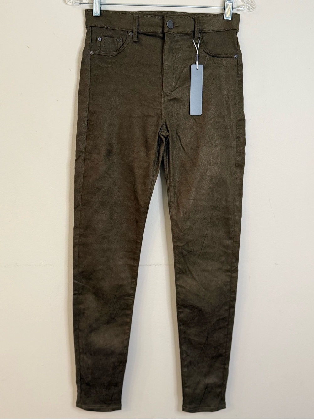 Tractr faux suede brown country western skinny jeans SZ 2/26